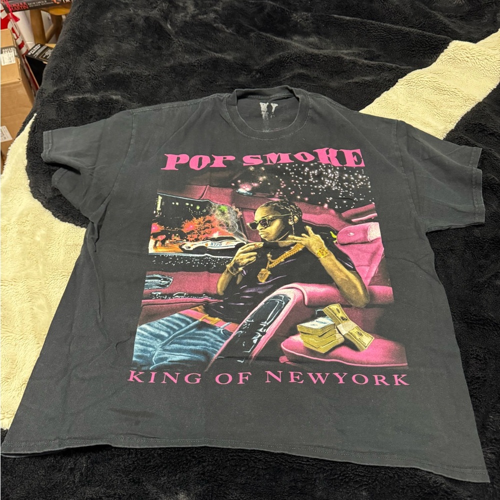 Vlone x pop Smoke king of New York Graphic T-Shirt